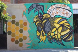Bee mural by street artist Misael in Puerto Vallarta