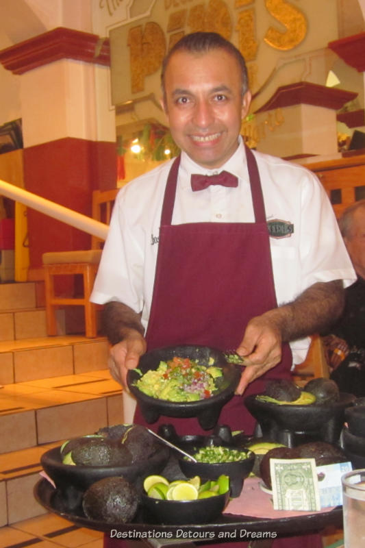 Guacamole prepared at the table at Pipis in Puerto Vallarta