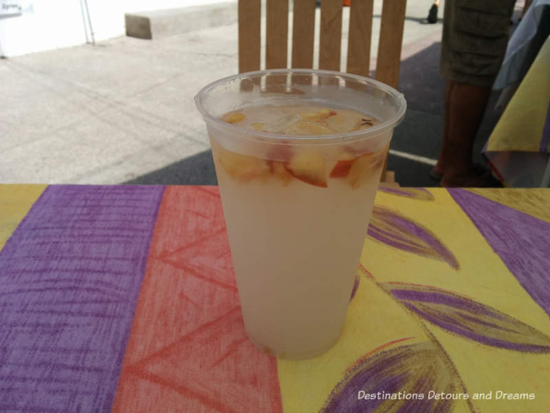 Feasting in Puerto Vallarta: a glass of tuba