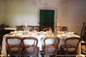 Dining room, circa early 1800s, in Old Town San Diego State Historic Park Casa de Estudillo