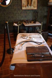 Vintage medical equipment in Rosson House, Phoenix