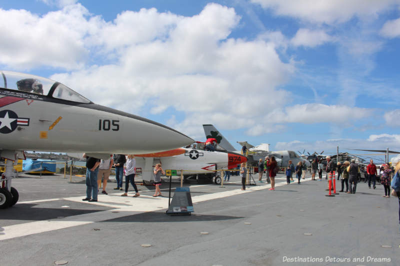 Aircraft on USS MIdway Flight Deck