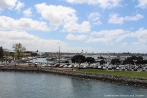 View of San Diego Harbor from USS Midway Museum Flight Deck