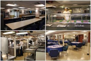 Cooking and eating facilities aboard USS Midway