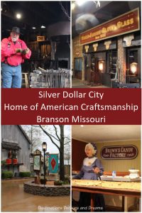 Silver Dollar City theme park in Branson, Missouri is “The Home of American Craftsmanship” with over 100 resident craftsmen demonstrating their crafts. #Missouri #craftsmen #crafts #Branson #heritage