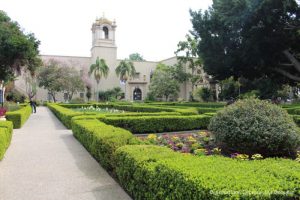 Formal hedges of Alcazar Garden in Balboa Park