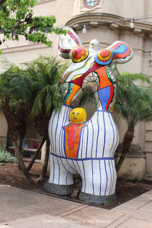 Sculpture in front of Mingei International Museum 