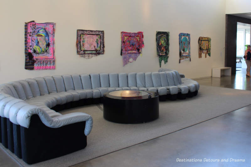 Lobby of 21c Museum Hotel in Bentonville, Arkansas