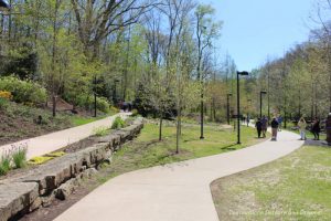 Outdoor art trail at Crystal Bridges Museum of american art