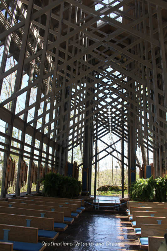 Inside Thorncrown Chapel