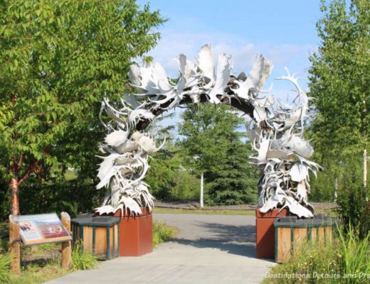 Moose antler arch in Fairbanks, Alaska