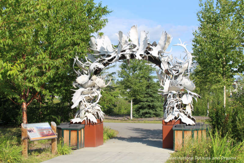 Moose antler arch in Fairbanks, Alaska