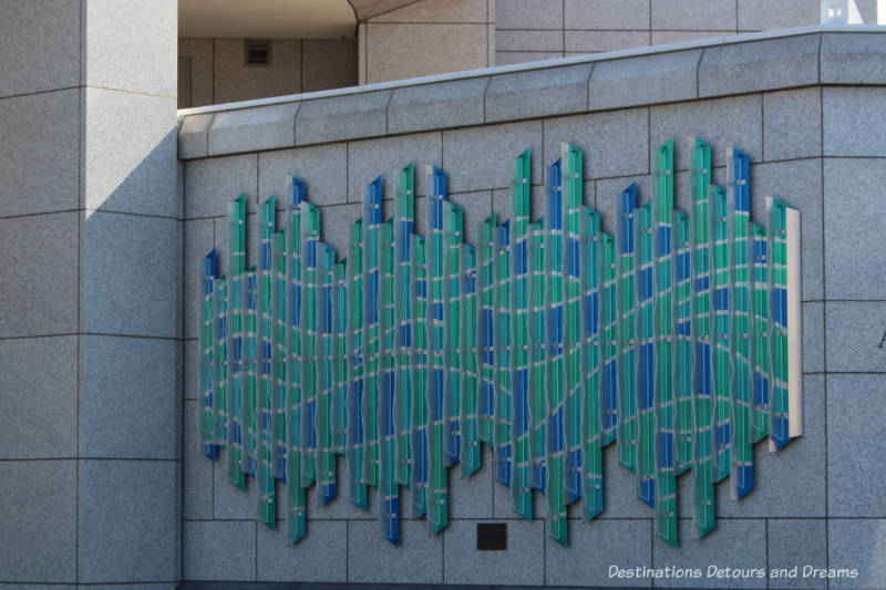 Aurora borealis inspired design on the Rabinowitz Courthouse in Fairbanks, Alaska