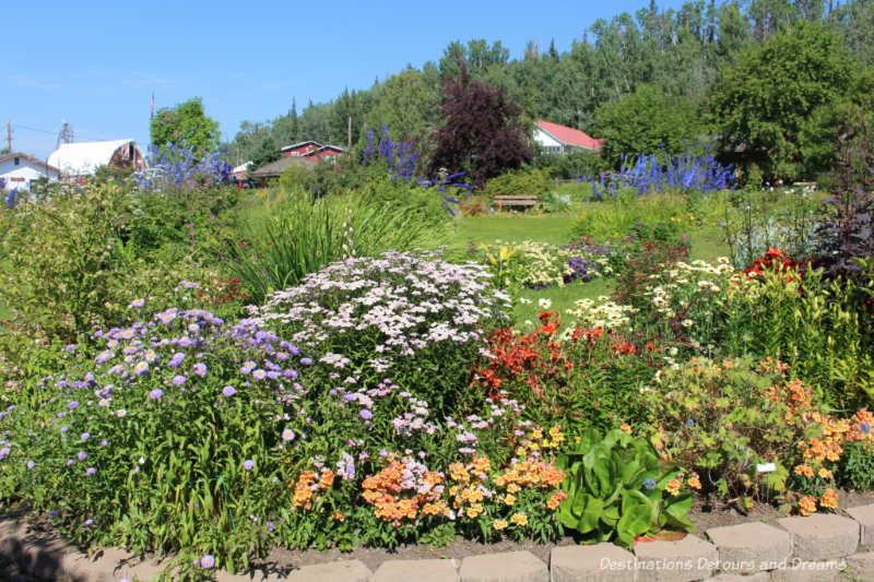 Part of the gardens at Georgeson Botanical Garden in Fairbanks, Alaska