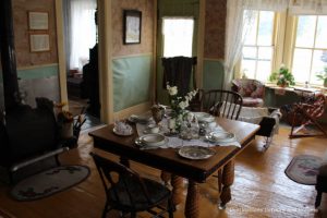 Hazel Cottage kitchen, Nellie McClung Heritage Site in Manitou, Manitoba