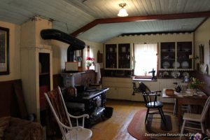 Hazel Cottage kitchen, Nellie McClung Heritage Site in Manitou, Manitoba