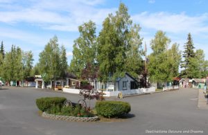 Historic buildings in Pioneer Park in Fairbanks, Alaska