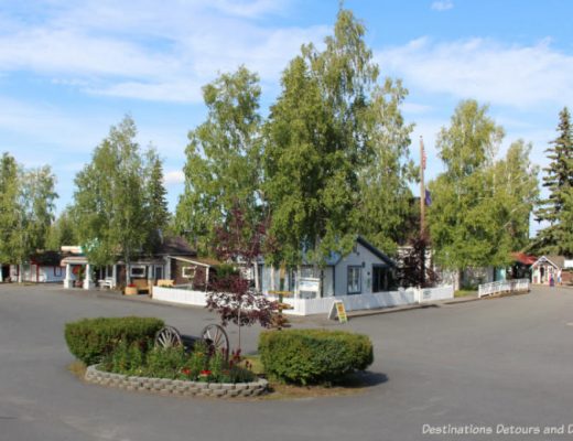 Historic buildings in Pioneer Park in Fairbanks, Alaska