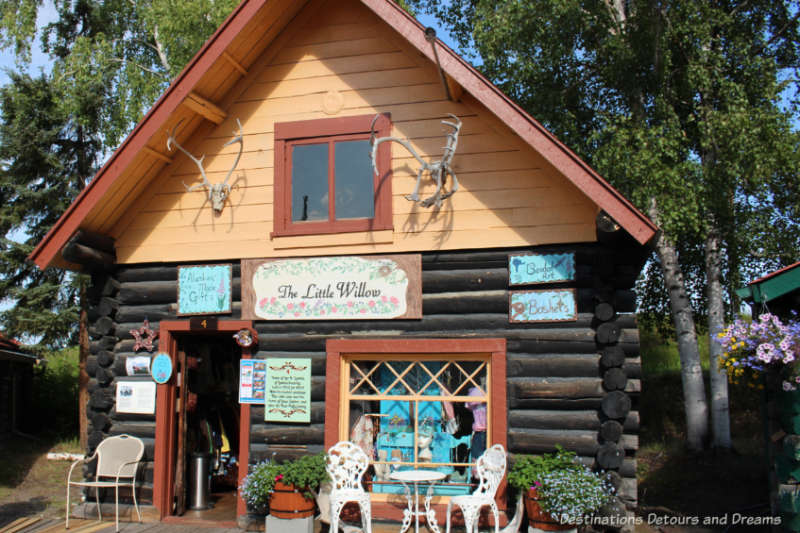 The Little Willow log cabin in Pioneer Park in Fairbanks, Alaska