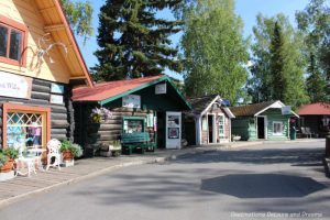 Log cabins in Pioneer Park in Fairbanks, Alaska