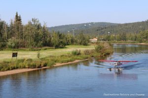 Float plane demonstration for the Riverboat Discovery tour in Fairbanks, Alaska