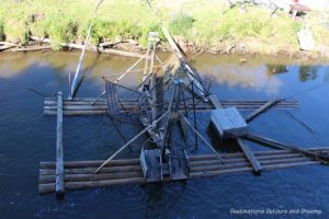 A traditional salmon trap at Chena Village in Fairbanks, Alaska