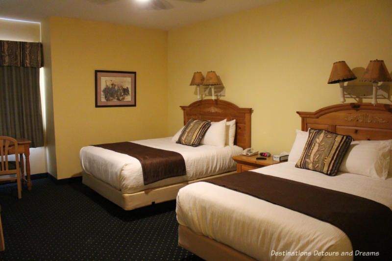 Moose Lodge bedroom at Chena Hot Springs Resort, Alaska