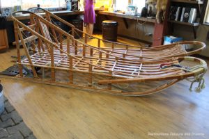 Sleds on display at Chena Dog Kennel, Alaska