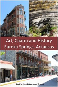 Art, Charms and History in Eureka Springs, Arkansas: Victorian buildings, historic landmarks, one-of-a-kind shops and scenic beauty #Arkansas #EurekaSprings #Ozarks #history #art