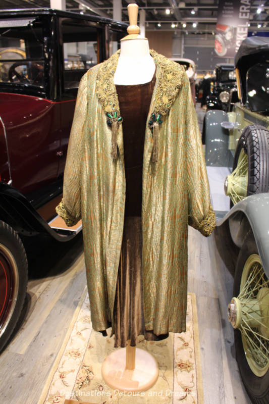 Copper & green lame cloak, circa 1925, decorated with the wings of jewel beetles