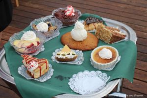 Dessert tray at Pike's Landing in Fairbanks, Alaska