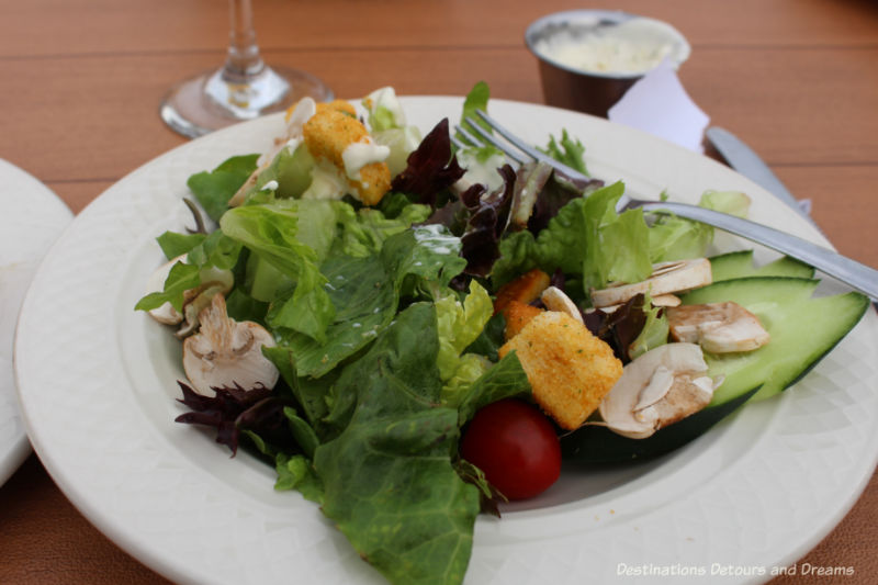 House salad at Pike's Landing in Fairbanks, Alaska