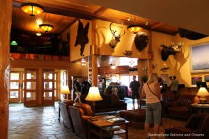 Lobby at Pike's Waterfront Lodge in Fairbanks, Alaska