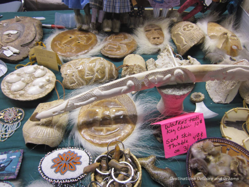 A small sample of the native arts and crafts at the World Eskimo-Indian Olympics