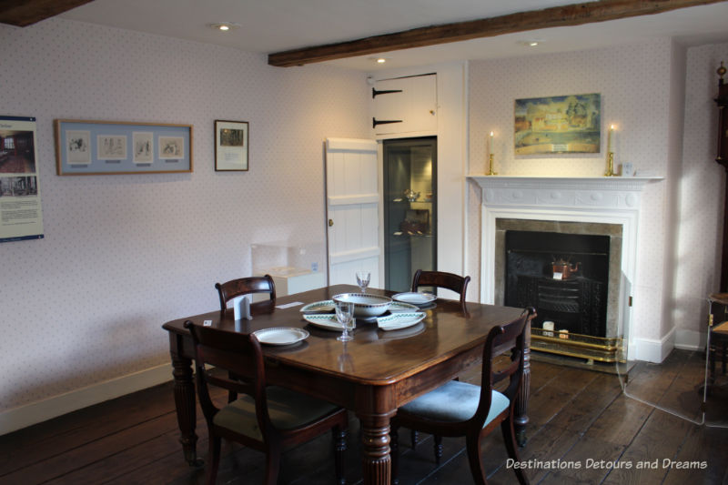 Dining room at Jane Austen's House Museum in Chawton