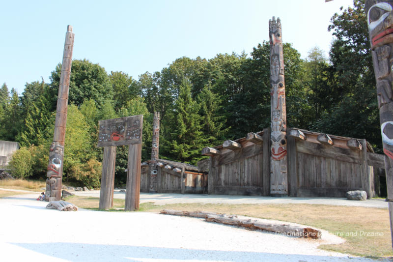 Haida Houses and poles at the Museum of Anthropology in Vancouver, British Columbia