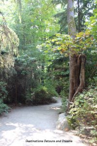 Path to outdoor exhibits at University of Anthropology