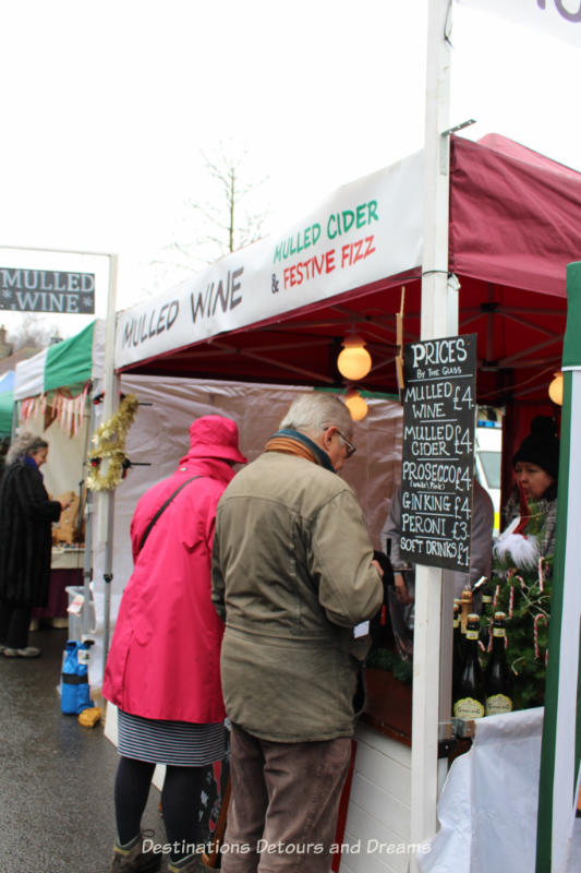 Mulled wine booth at the Haslemere Christmas Market, England