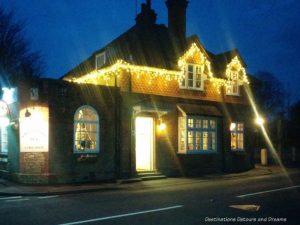 Churt village pub at Christmastime, Churt, Surrey, England
