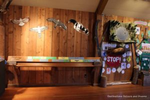 One of the displays in the Visitor Centre at Goldstream Provincial Park