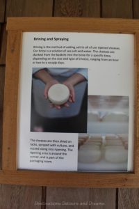 Sign about cheese making at Salt Spring Island Cheese Company, Canada