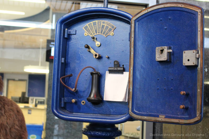Call Box on display at Winnipeg Police Museum