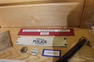 Special Police memorabilia from the 1919 Winnipeg General Strike at the Winnipeg Police Museum