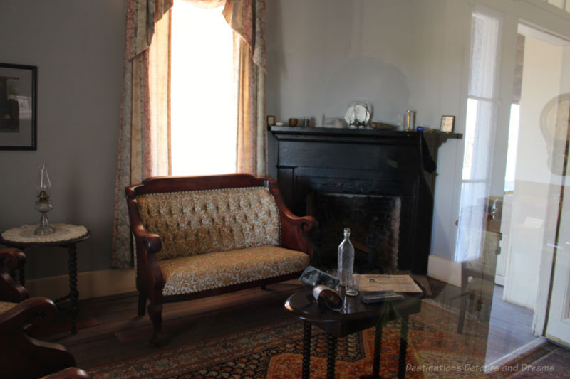 Sitting room in Commanding Officer Quarters at Yuma Quartermaster Depot