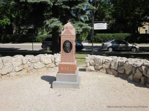 Louis Riel tombstone in St. Boniface Cementery in Winnipeg, Manitoba