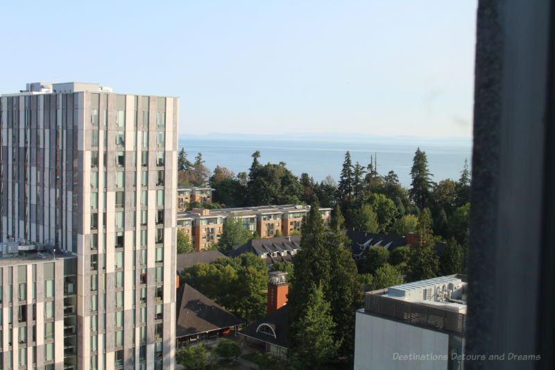 View from Ponderosa suite at University of British Columbia, an affordable option to hotels in Vancouver