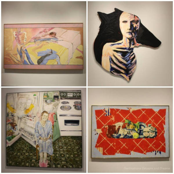 A collection of 4 artworks from the Winnipeg Art Gallery's The 80s Image exhibition