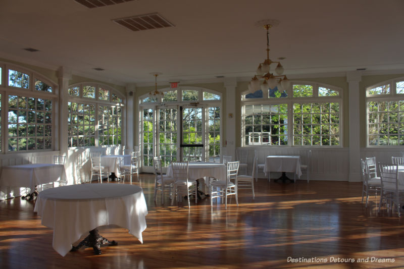 Cheerful white conservatory room at Crescent Hotel & Spa