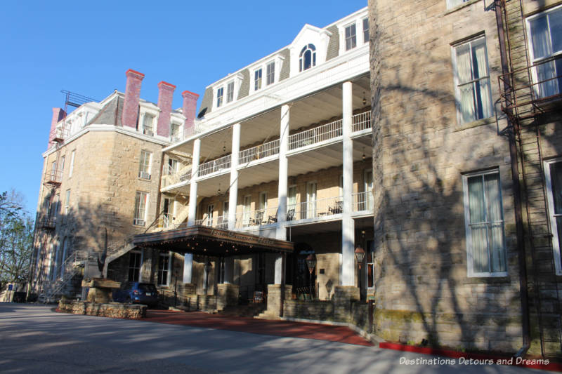 Front of Crescent Hotel in Eureka Springs, Arkansas