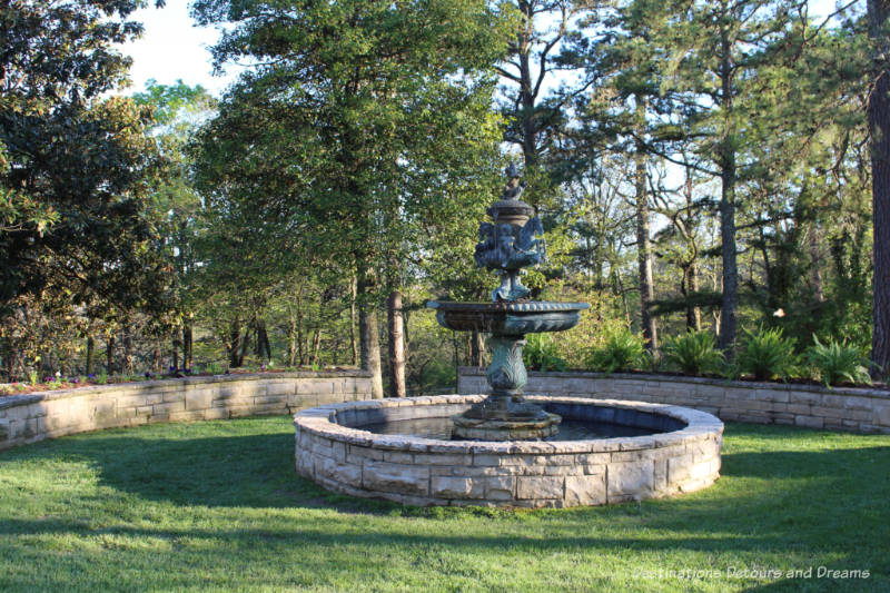 Fountain on the grounds of Crescent Hotel & Spa in Eureka Springs, Arkansas